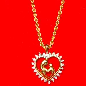Mother and child necklace